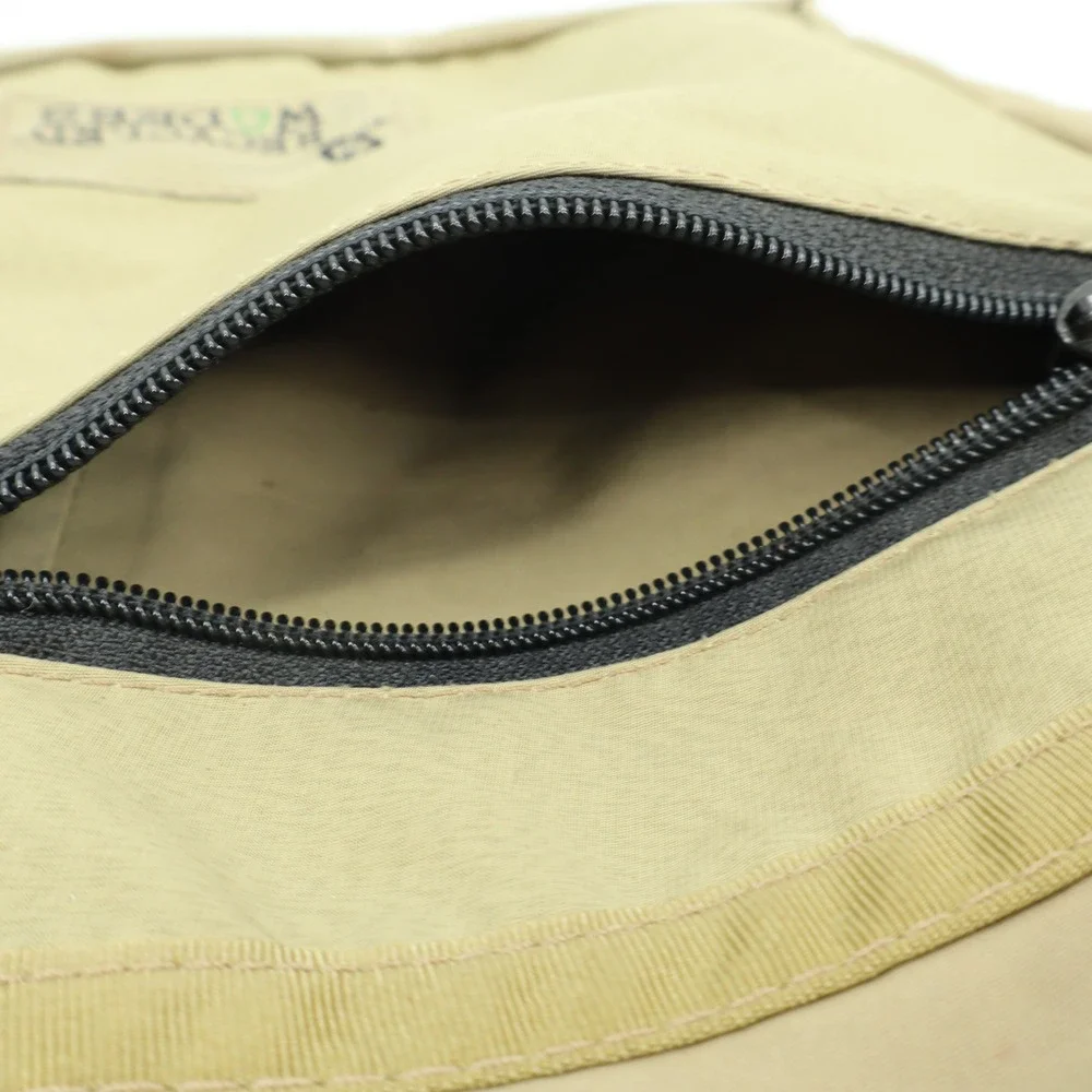 Recycled Waders‎ Crossbody Bag Tan Khaki Upcycled Utility Shoulder Pouch Mens